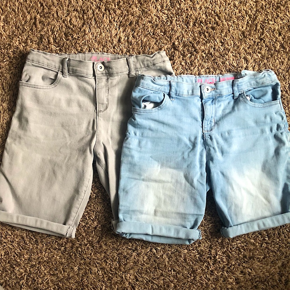 Children’s Place Denim Shorts (two pairs)| Size 14 Girls